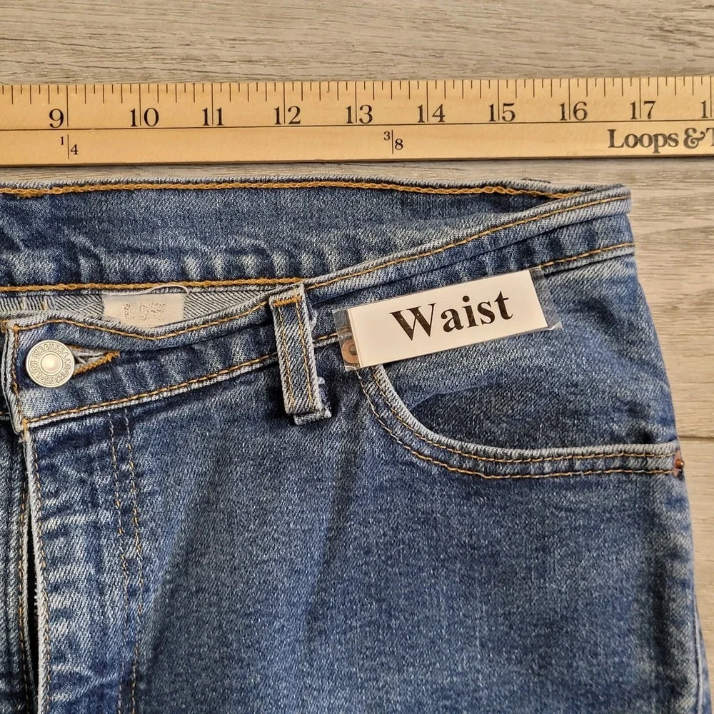 👖Vintage 90s Levi's 517 Bootcut Jeans Mens 34x31 Blank Red Tab Made USA Western